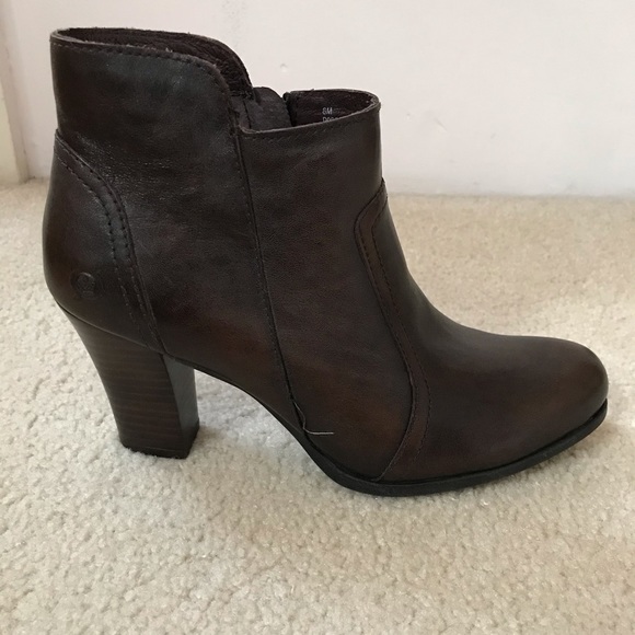 Born Shoes - Women’s Leather Ankle Bootie in Cognac